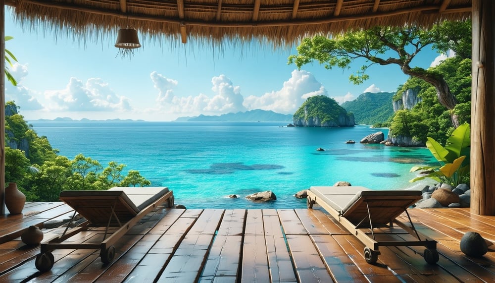 Relaxing holiday destination with a scenic view Relaxing holiday destination with a scenic view